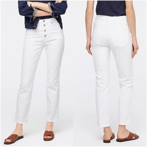 J. Crew 10" Vintage Slim-Straight Jean in White - Picture 5 of 16